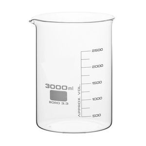 بشر آزمایشگاه مدل beaker ظرفیت 3000 میلی لیتر